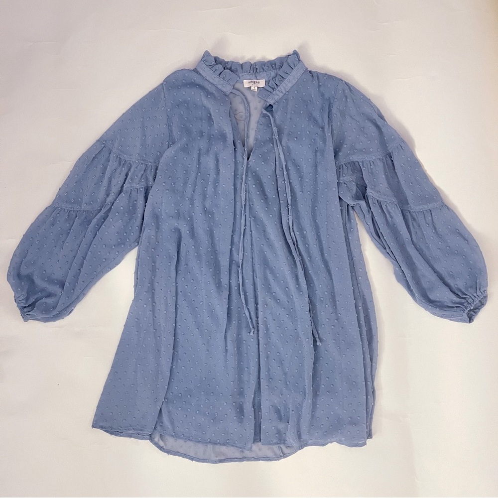 Umgee Blue Dotted Dress. Size S. Perfect Condition